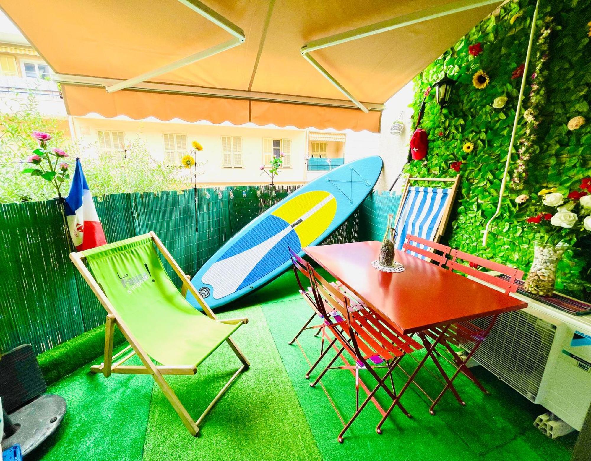 Confortable Studio A Nice Centre Cote Plage Bel Terrasse Paddle Екстериор снимка